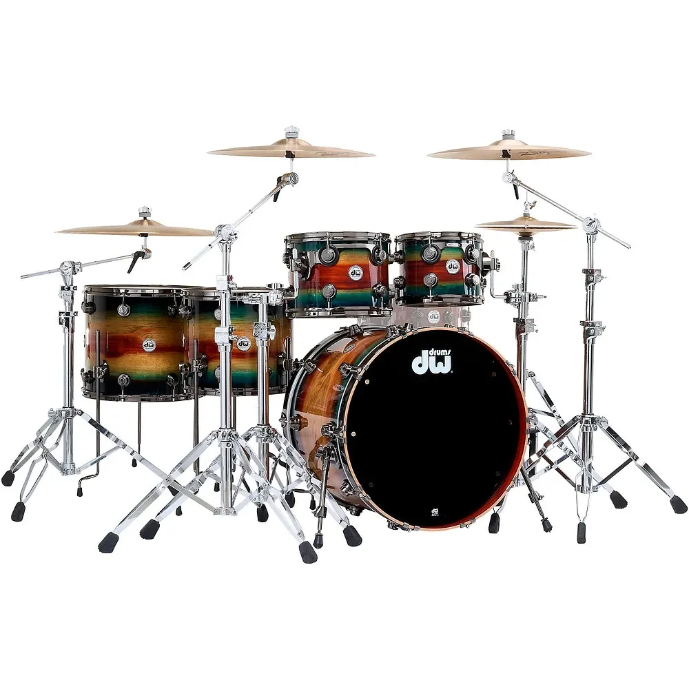 DW SonicPly 5Piece Exotic Shell Pack w22 in. Bass NaturalQuick Royal Blu Brst