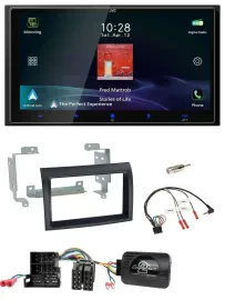 JVC USB Bluetooth 2DIN DAB Lenkrad Autoradio für Citroen Peugeot Fiat schwarz