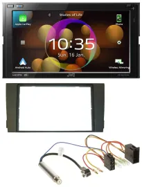 JVC DAB MP3 2DIN Bluetooth USB Autoradio für Audi A6 C5 2001-2005 ISO