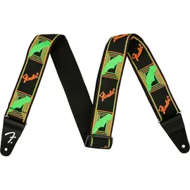 Гитарный ремень Fender Neon Monogrammed Strap Green and Orange 2 in.