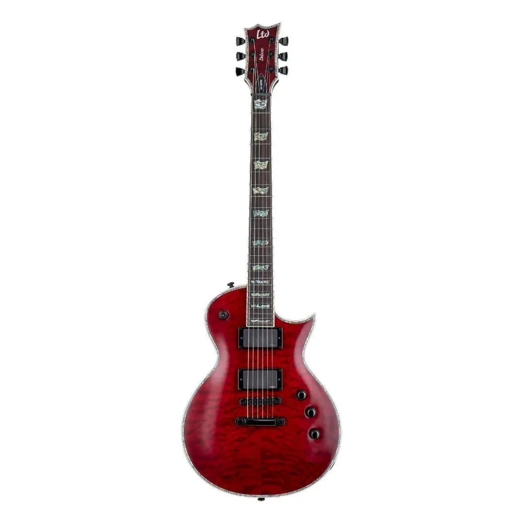 Б/У Электрогитара ESP Guitars and Basses LTD Deluxe EC-1000QM 6-String See Thru Black Cherry