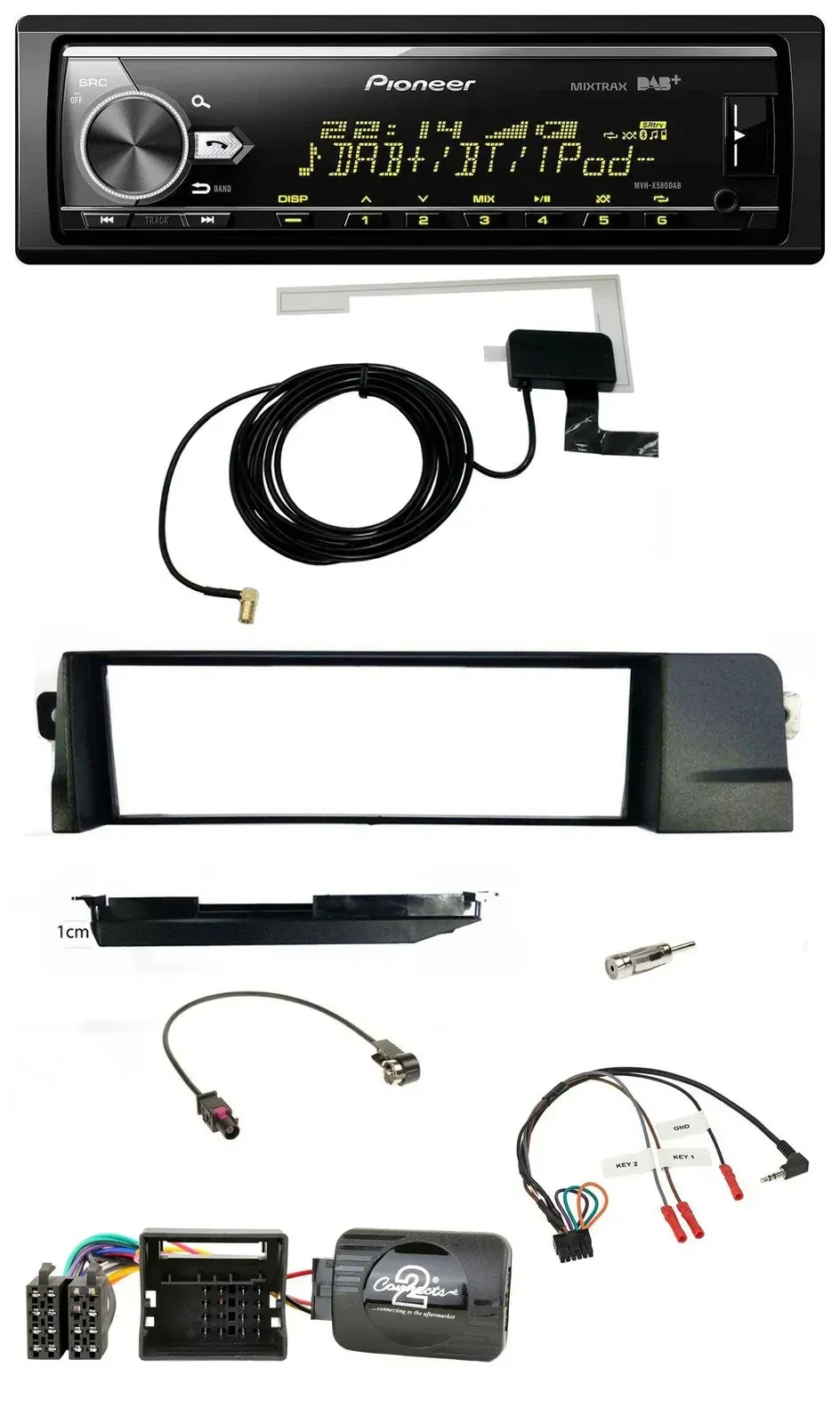 Автомагнитола для BMW 3 Series E46 (2001–2007) Pioneer Bluetooth, DAB, USB