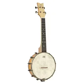 Ortega Concert Size Acoustic-Electric Banjolele Banjo-Uke, Natural w/ Gig Bag