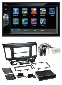 Blaupunkt SD Bluetooth 2DIN MP3 USB AUX Autoradio für Mitsubishi EVO Lancer ab 0