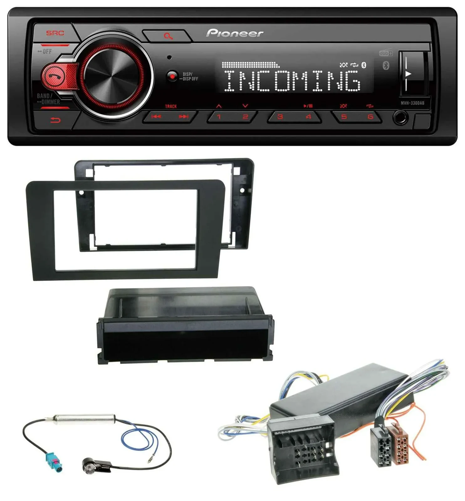 Pioneer Bluetooth USB DAB MP3 Autoradio für Audi A3 06-12 8P Symphony Bose Aktiv