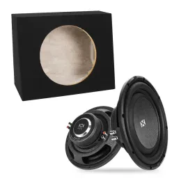 NVX SMW12D4 | Shallow Mount Dual 4-Ohm Subwoofer with Enclosure