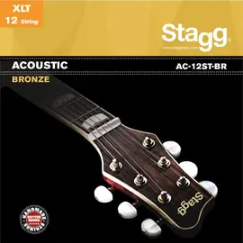 Струны для 12-струнной акустической гитары Stagg AC-12ST-BR Bronze Extra Light 10-47