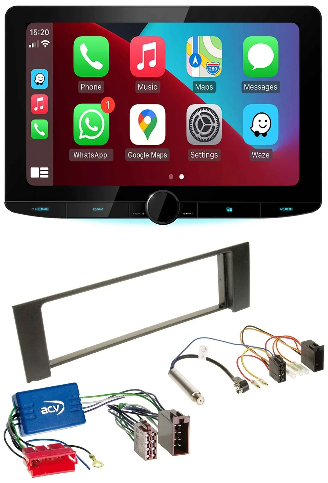 Kenwood MP3 USB DAB Bluetooth Autoradio für Audi A4 B6 00-04 Aktivsystem Mini-IS