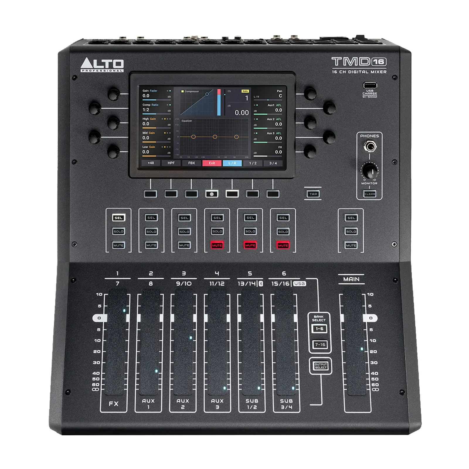 Alto Professional TMD16 16-Channel Digital Mixer with Bluetooth & USB