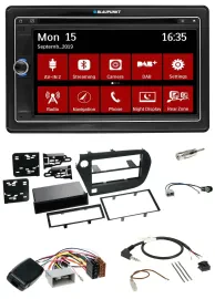 Blaupunkt TMC USB Lenkrad Bluetooth DAB 2DIN Navigation für Honda Insight ZE2 20