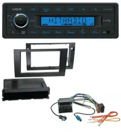 Автомагнитола VDO Bluetooth, USB, AUX, MP3 для Audi A4 (2001–2008) B6/B7, Quadlock