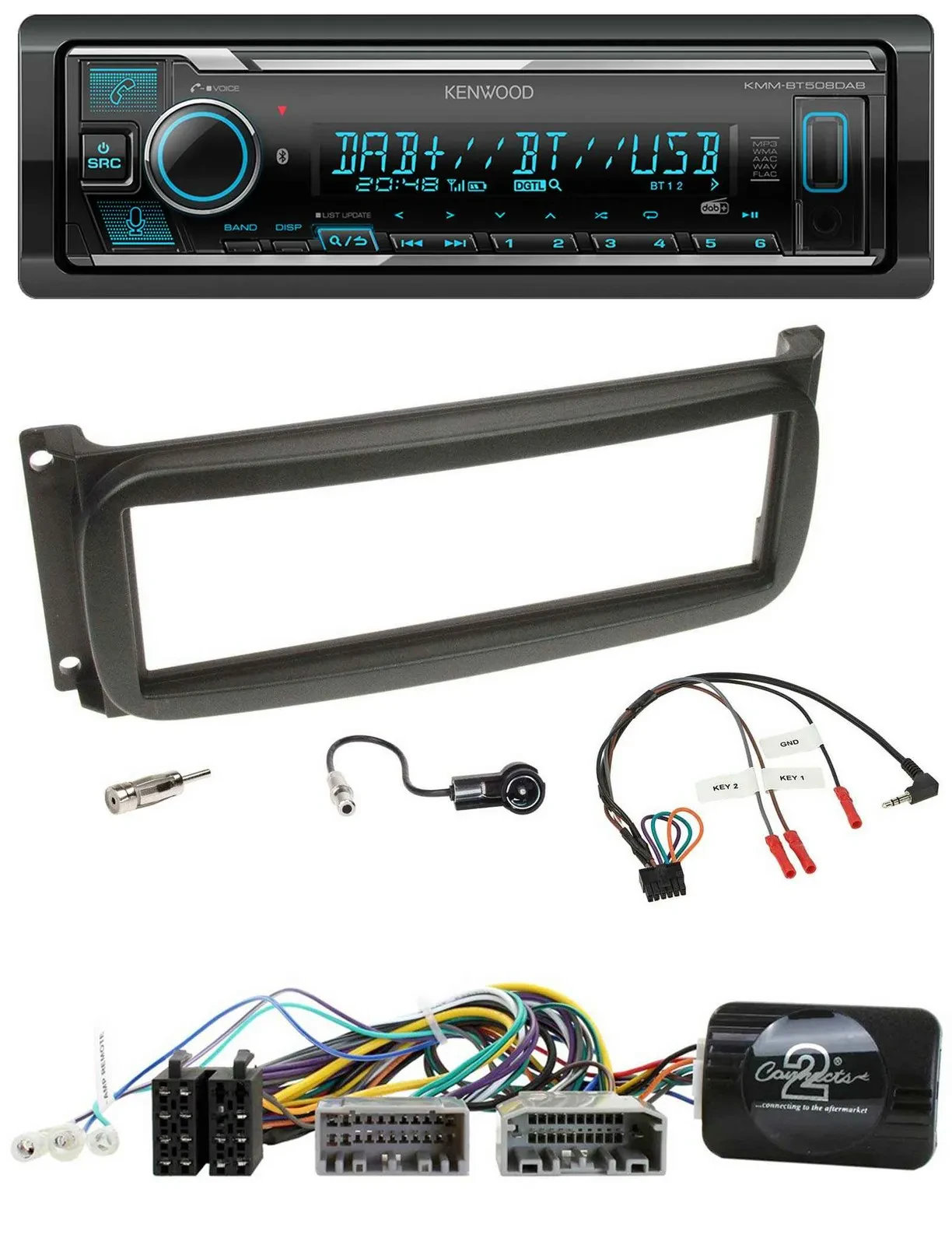 Kenwood Bluetooth Lenkrad DAB USB Autoradio für Chrysler Dofge RAM ab 2002
