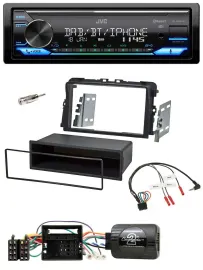 JVC Bluetooth DAB USB Lenkrad Autoradio für Opel Vivaro Combi Kasten 2011-2015