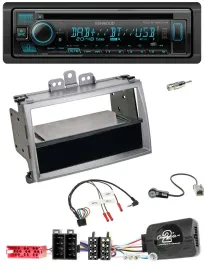 Автомагнитола Kenwood Bluetooth, DAB, CD, USB, для Hyundai i20 (2009–2011), ISO, с поддержкой управления с руля, серебристая