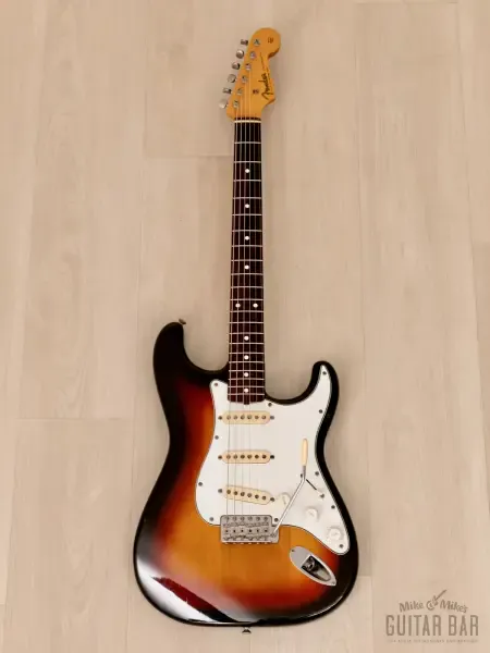 Электрогитара Fender JV Stratocaster 1962 Vintage Reissue ST62-65 SSS Sunburst w/case Japan 1983