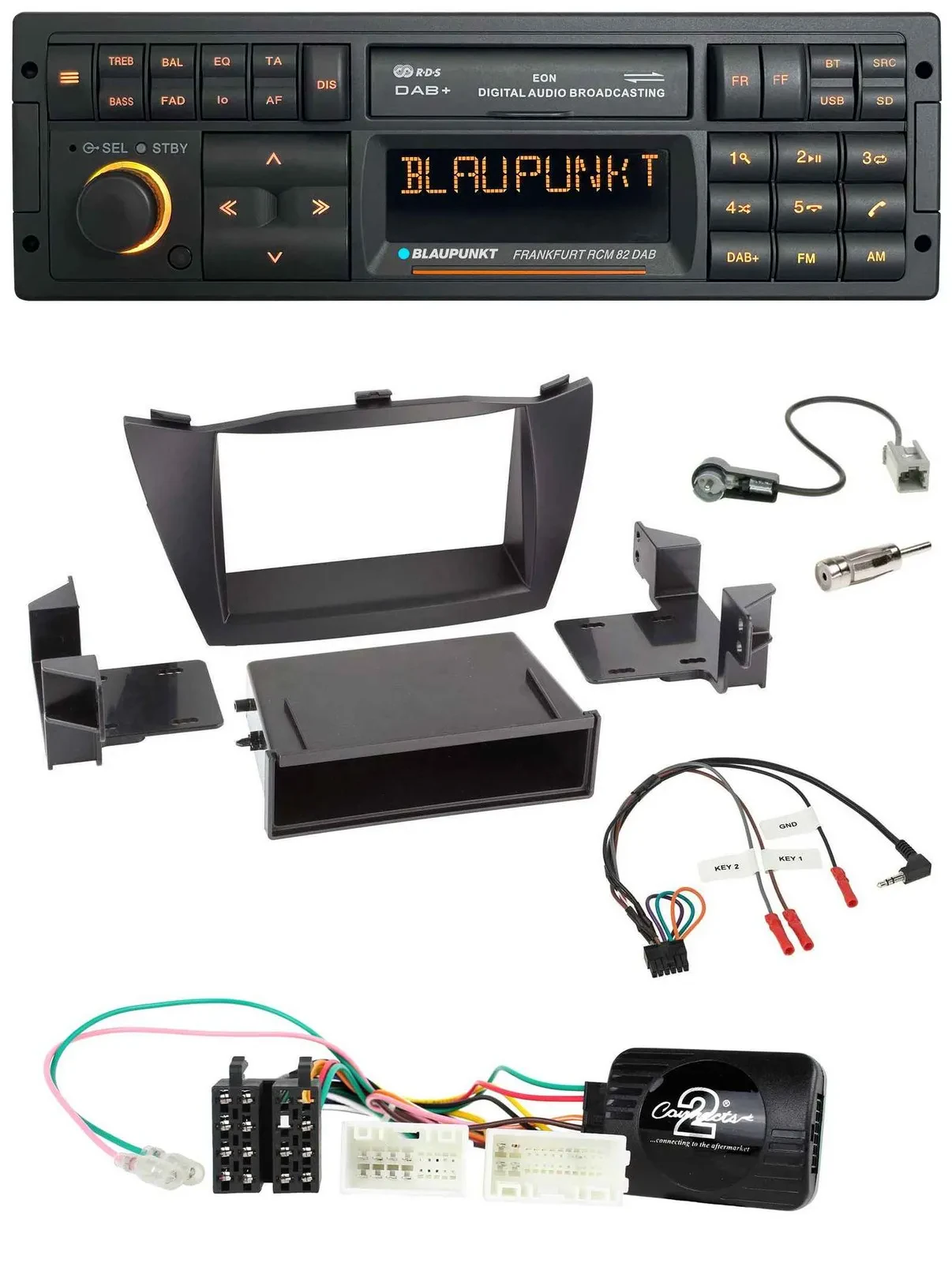 Blaupunkt USB DAB SD Lenkrad Bluetooth Autoradio für Hyundai ix35 2010-2013 schw