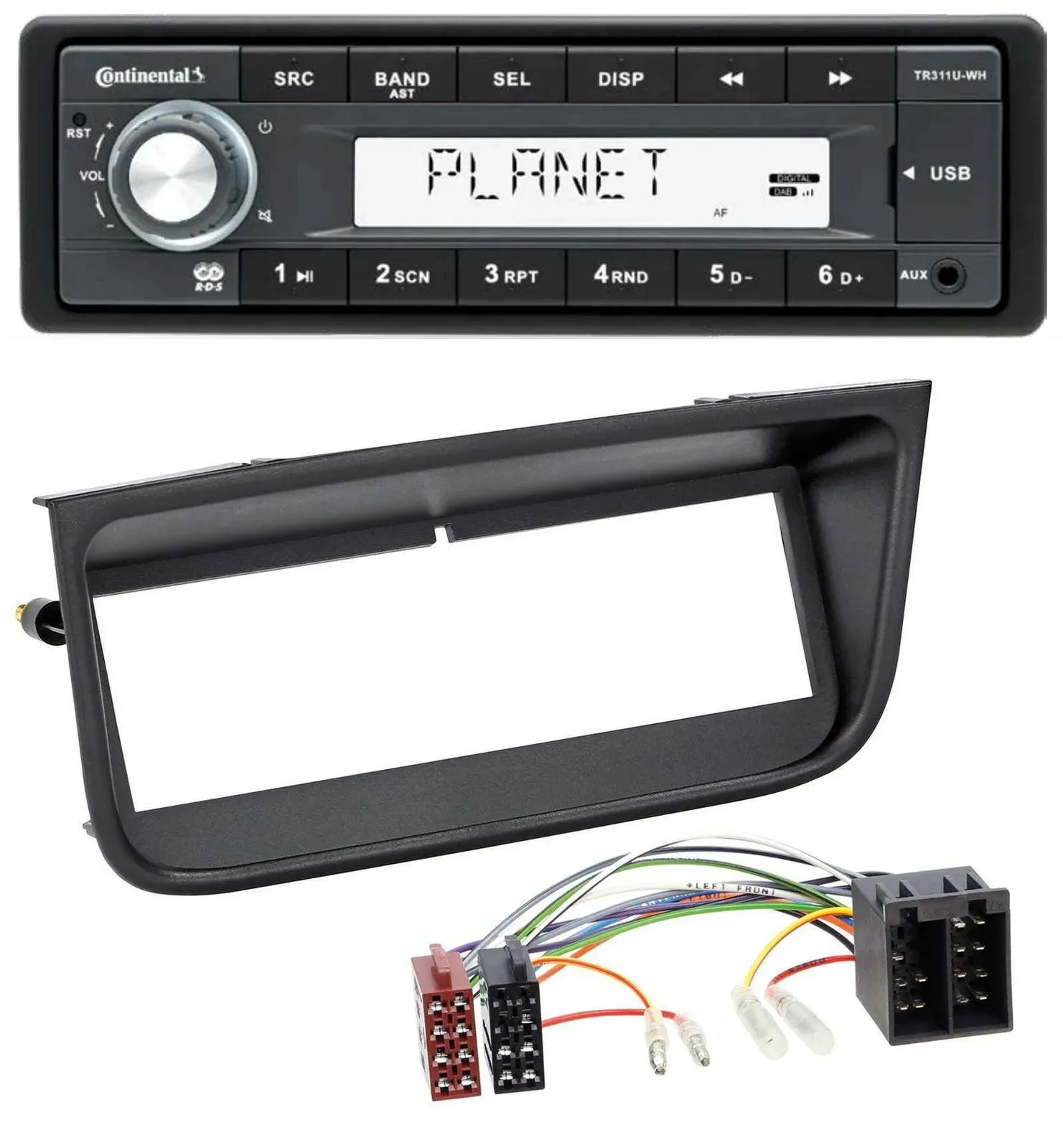 Continental USB MP3 AUX 1DIN Autoradio für Peugeot 406