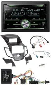 Pioneer Bluetooth Lenkrad DAB 2DIN USB CD Autoradio für Ford Fiesta 10-13 Displa