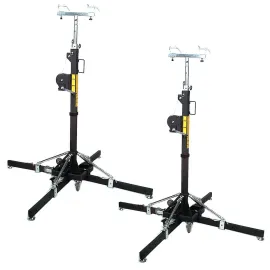 Global Truss ST-157 Medium Duty Lighting Trussing Stage Crank Stands 2 Pack