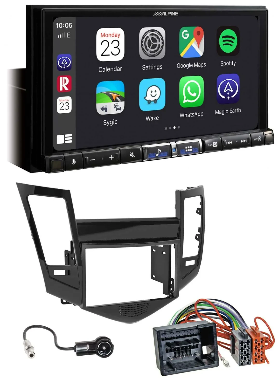 Alpine 2DIN DAB USB MP3 Bluetooth Autoradio für Chevrolet Cruze ab 2009