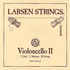 Струны для виолончели Larsen Strings Original Cello D String 4/4 Size, Heavy Steel, Ball End