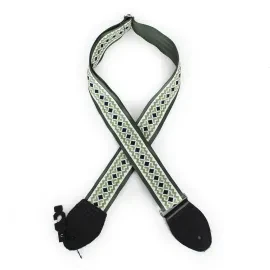 Souldier "Diamond" 2" Guitar Strap in Forest Green with Black Ends