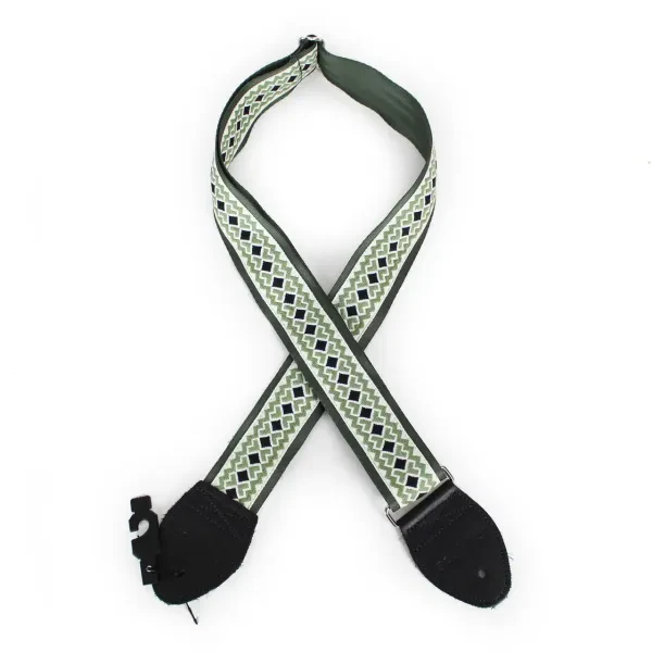 Souldier "Diamond" 2" Guitar Strap in Forest Green with Black Ends