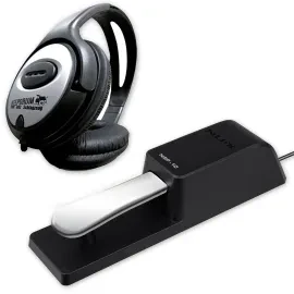 Педаль сустейна для клавишных NUX NSP-10 с наушниками keepdrum