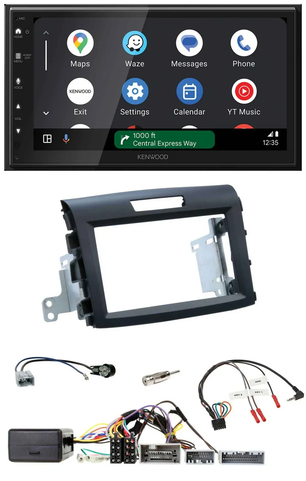 Kenwood DAB Bluetooth USB Lenkrad 2DIN Autoradio für Honda CR-V FR5/FR6 ab 2013