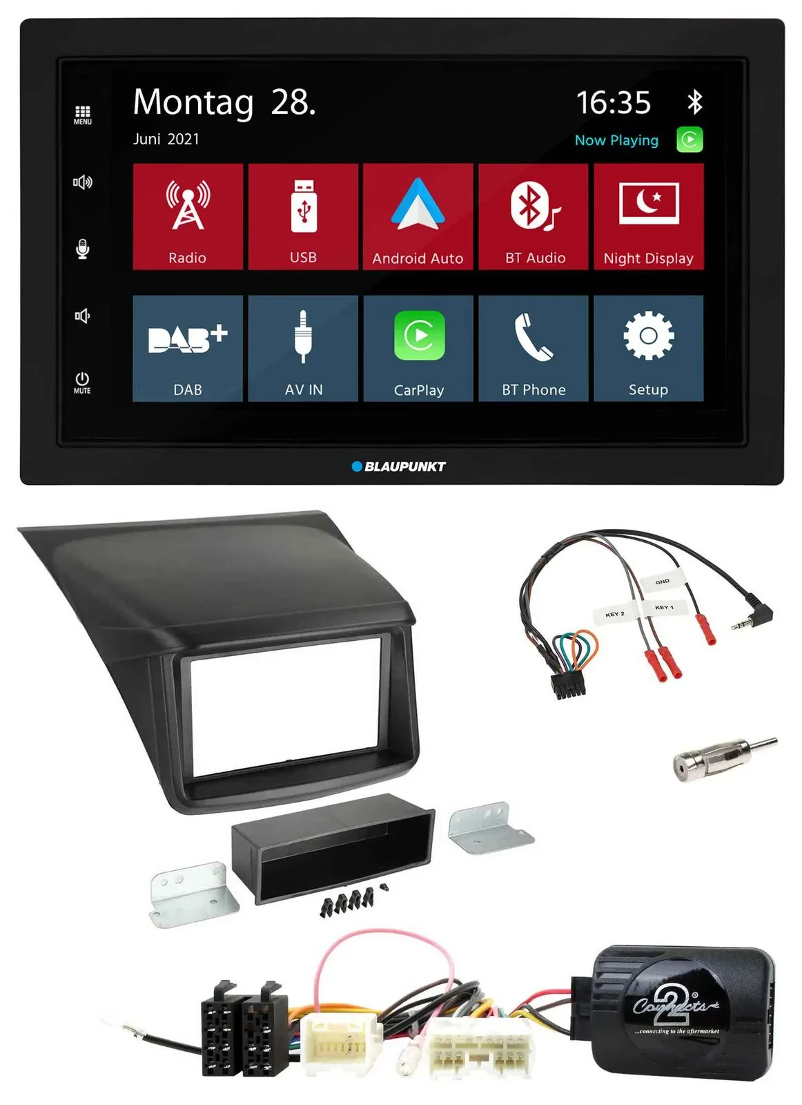 Автомагнитола Blaupunkt 2 DIN, Bluetooth, DAB, USB для Mitsubishi L200 2010–2015