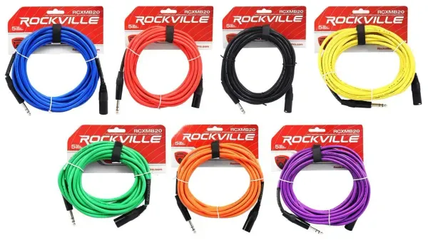 Коммутационный кабель Rockville RCXMB20 Multicolor 6.1 м (7 штук)