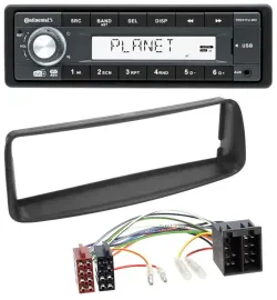 Continental MP3 AUX USB DAB 1DIN Autoradio für Peugeot 206 (ab 1998)