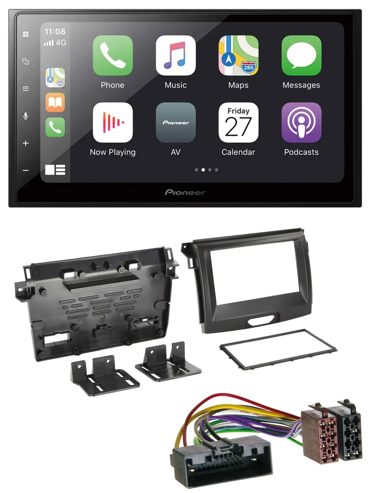 Автомагнитола Pioneer 2DIN MP3 Bluetooth DAB USB для Ford Ranger (с 04/2015)