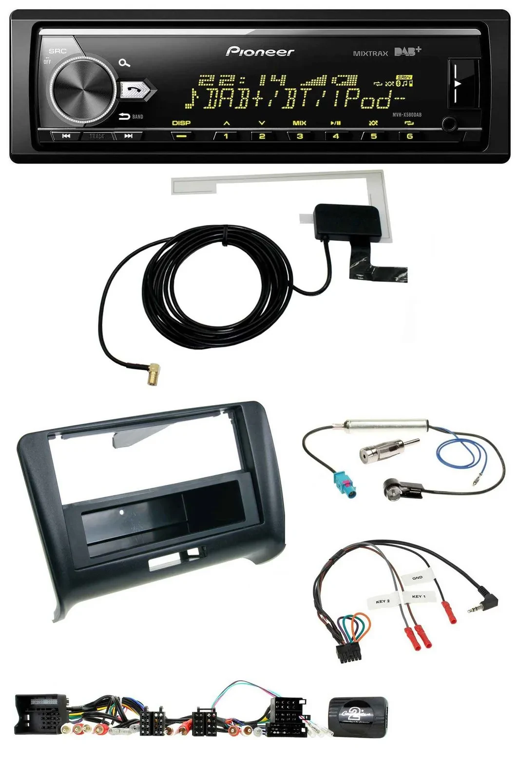 Автомагнитола для Audi TT (2006–2014) Pioneer Bluetooth, DAB, USB