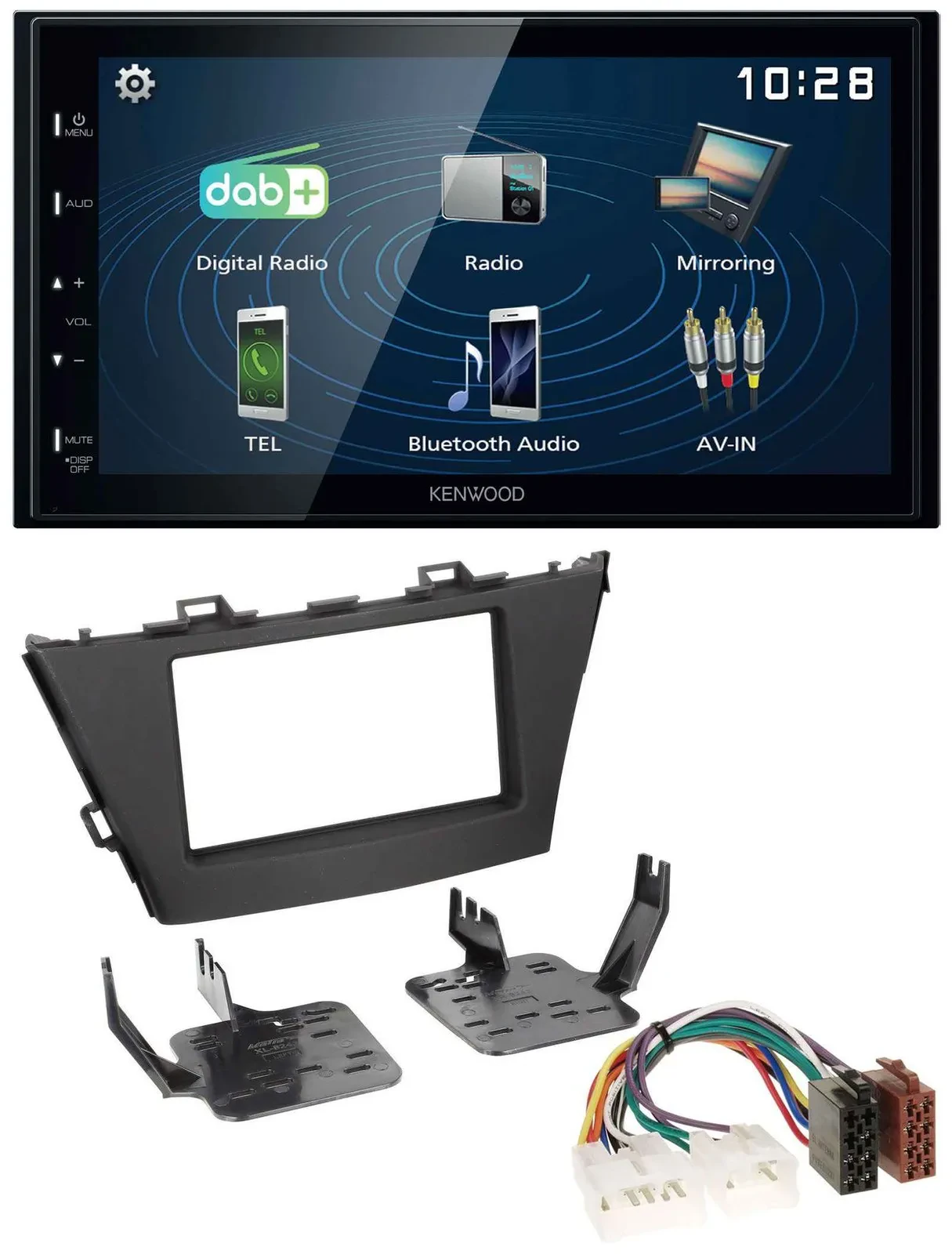 Автомагнитола для Toyota Prius+ Kenwood 2-DIN Bluetooth MP3 USB DAB (с 2012)