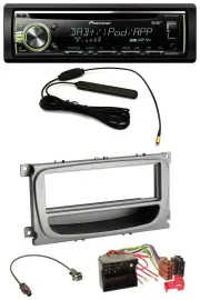 Автомагнитола для Ford Focus/Galaxy/C-Max Pioneer MP3 USB CD DAB AUX серебристая