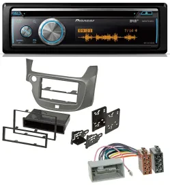 Pioneer MP3 DAB USB CD Bluetooth Autoradio für Honda Jazz (ab 2009) - silber