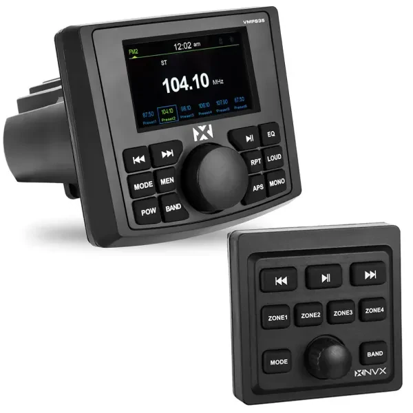 NVX VMPS35 | ATV/UTV/Marine Water-resistant 3" Stereo with Remote