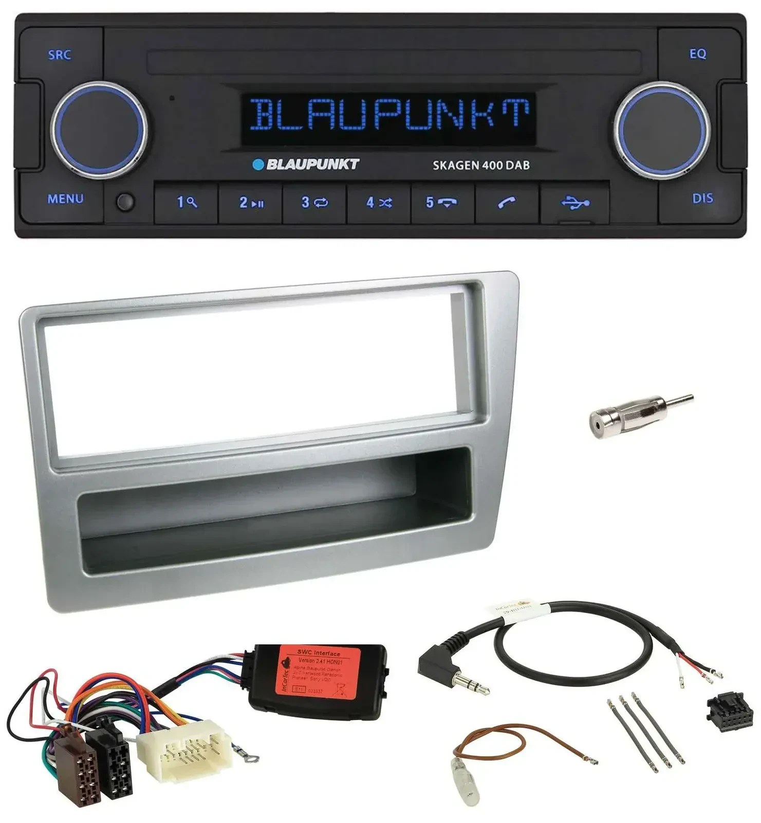 Blaupunkt DAB USB Bluetooth Lenkrad Autoradio für Honda Civic 2004-2006 silber