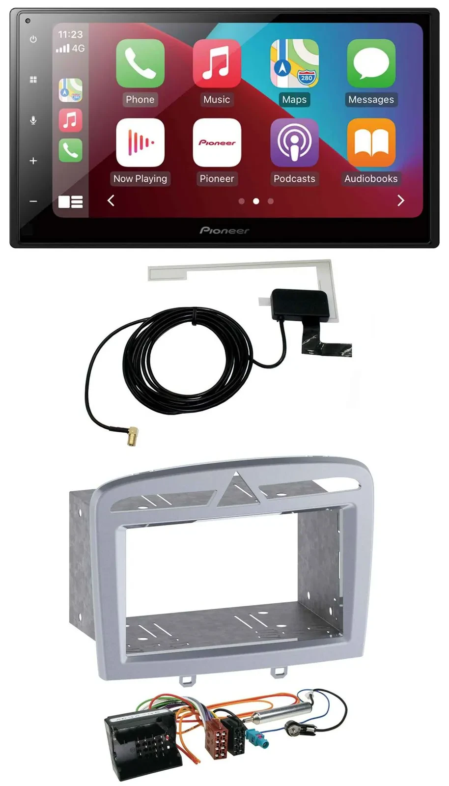 Pioneer USB Bluetooth DAB MP3 2DIN Autoradio für Peugeot 308 09-13 warmsilber