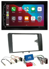 ESX 2DIN DAB USB MP3 Bluetooth Autoradio für Audi A3 8P 03-06 Aktivsystem ISO