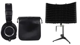 Наушники проводные студийные мониторные Audio-Technica ATH-M50X с кейсом и акустическим экраном