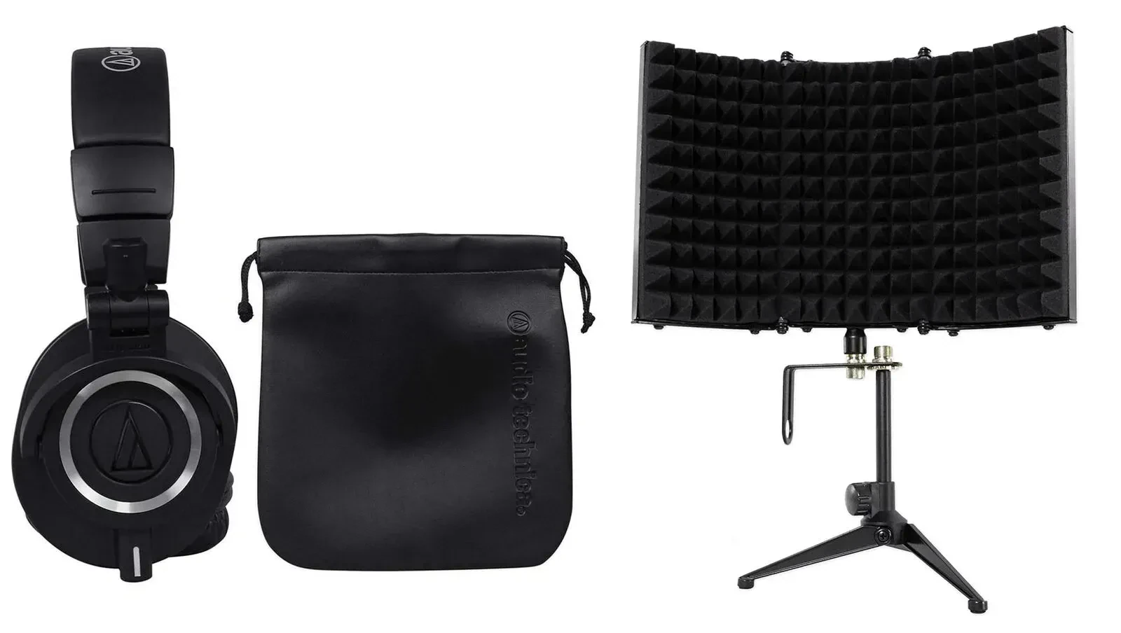 Наушники проводные студийные мониторные Audio-Technica ATH-M50X с кейсом и акустическим экраном