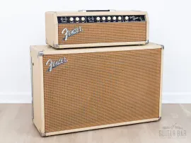 1963 Fender Bandmaster Vintage Pre-CBS Tube Amp Blonde w/ 2x12 Cab, Oxford 12L6