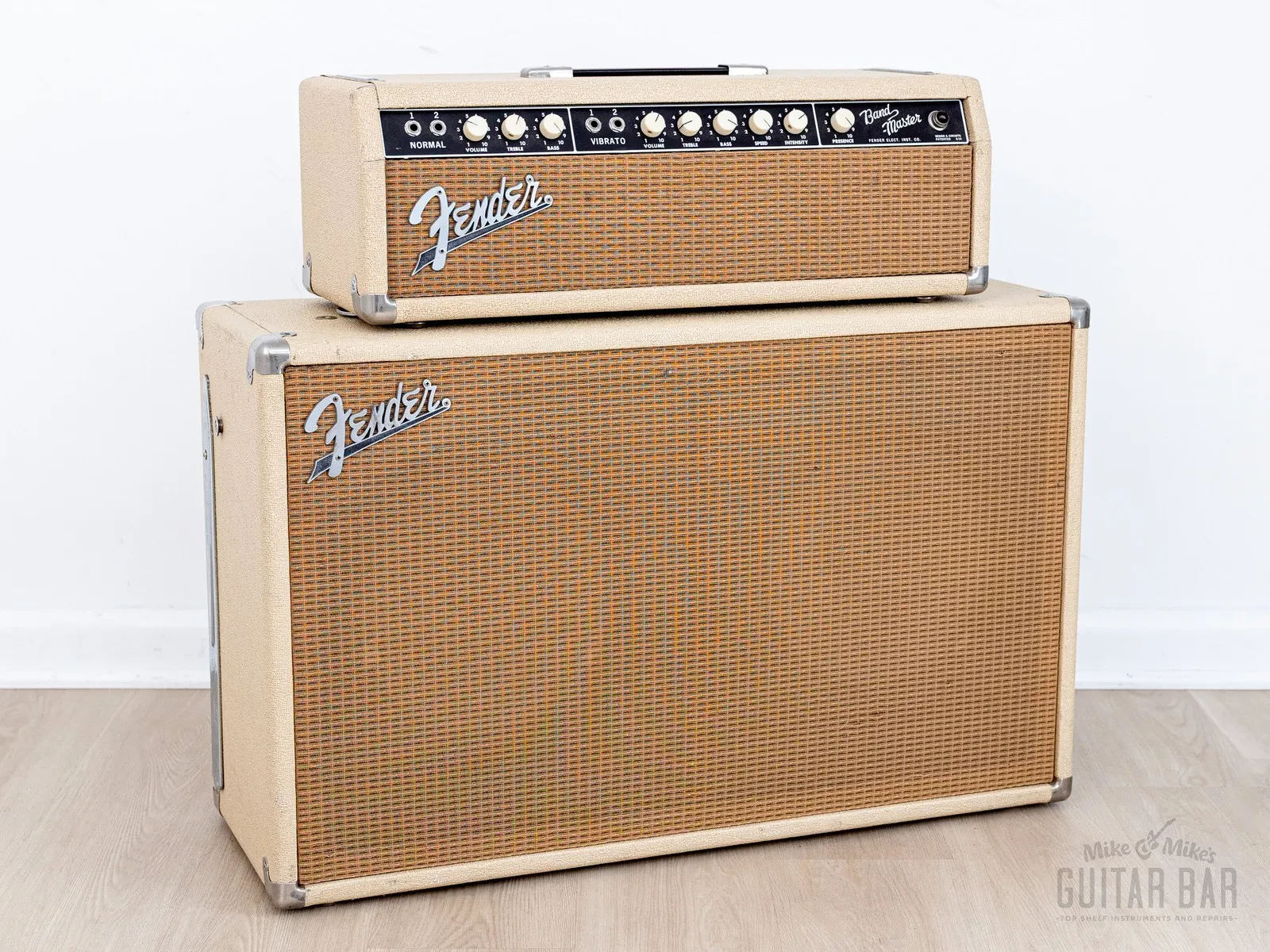 1963 Fender Bandmaster Vintage Pre-CBS Tube Amp Blonde w/ 2x12 Cab, Oxford 12L6