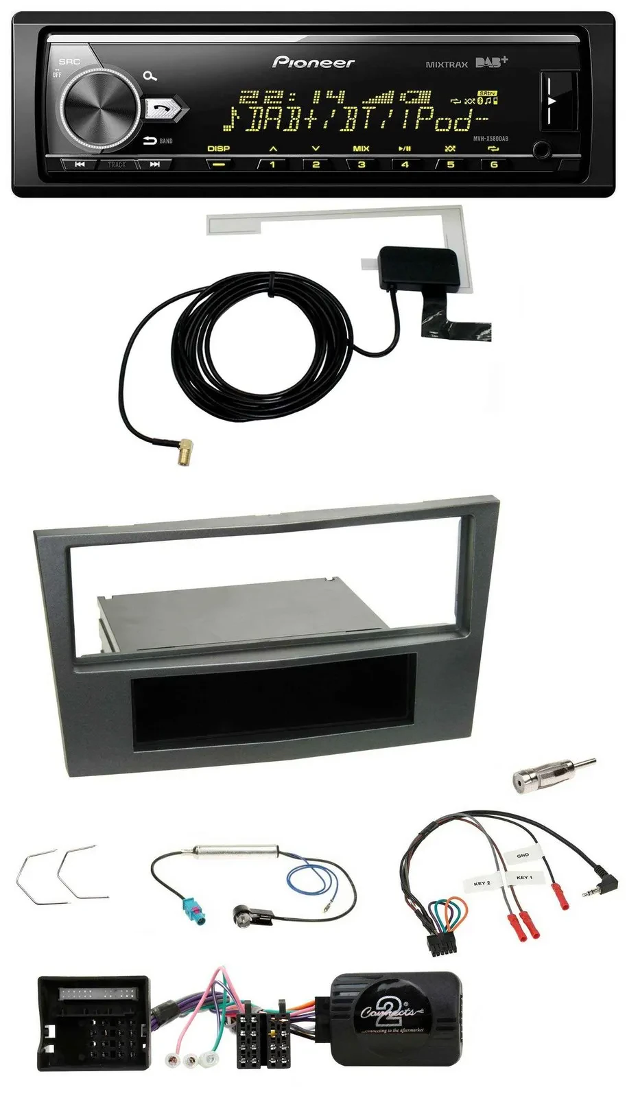 Pioneer Bluetooth DAB USB Lenkrad Autoradio für Opel Antara Astra H Zafira B cha