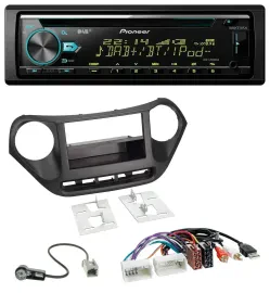 Pioneer DAB MP3 CD USB Bluetooth Autoradio für Hyundai i10 (ab 2013) AUX USB