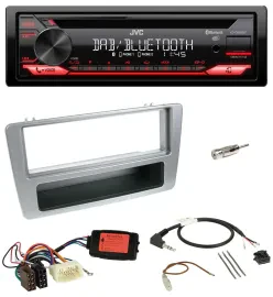 JVC CD DAB USB Bluetooth Lenkrad Autoradio für Honda Civic 2001-2003 silber