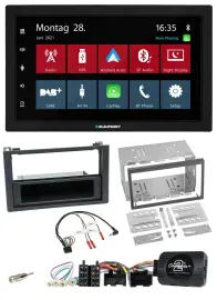 Автомагнитола Blaupunkt 2DIN, Bluetooth, DAB, USB для Saab 9-3 (2008–2012)