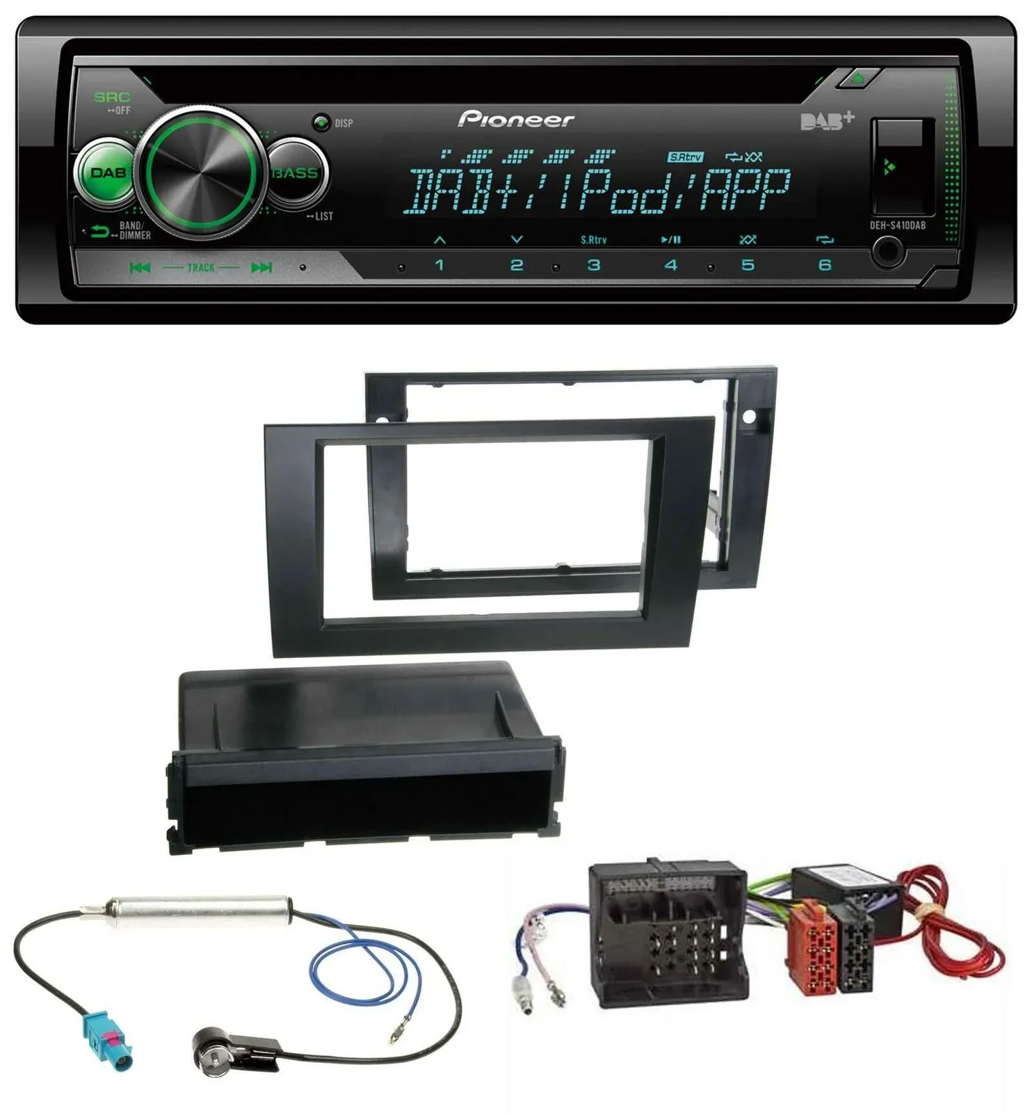 Pioneer USB MP3 DAB AUX CD Autoradio für Audi A4 B7 04-08 Symphony Aktivsystem M